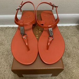 Coach Plato Shiny Opaque Jelly sandals Watermelon